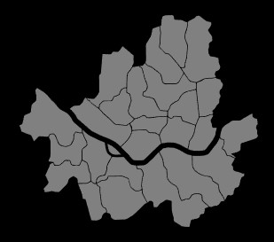 서울 지역 지도